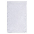 Mid Weight Velour Hemmed Fingertip & Sport Towel (White Embroidered)